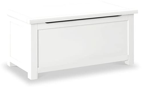 RoselandFurniture Cornish White Blanket Box, Toy Box, Ottoman Shoe Storage Bench Chest | Large Contemporary Painted Solid Wooden Trunk for Bedroom, Hallway or Kids Room | Fully Assembled
