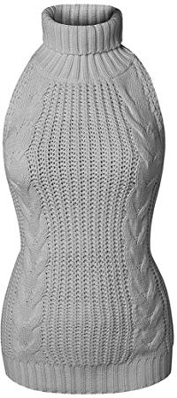 YUANMO Rygglös Ihålig Anime Cosplay Virgin Killer Tröja Endelad Bikini Stickad Tank Top Väst, Grå typ 1, one size