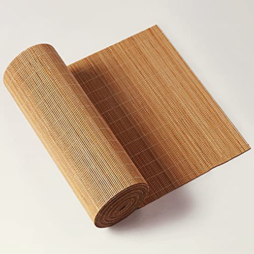 MMQGQ Japanischer Stil Bambus-tischläufer, Natürliche Handgewebtes Tischsets, Teestuen Wärmeisolierende Waschbare Tee-matten, Wischen Sie Sauber(Size:40×180cm)