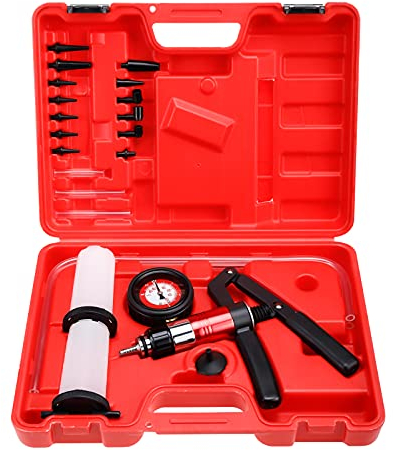 BOOMSTART Bremsenentlüftungsgerät Bremsentlüftungssatz, Vakuumpumpe Bremsenentlüfter Auto Werkzeug Set Vakuum Pumpe Satz