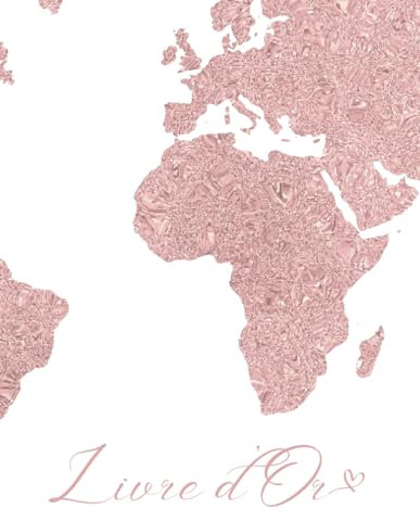 Livre d'Or Thème Voyage: Mariage rose gold | Anniversaire, EVJF, PACS, Location Vacances, Gîte, Maison d'Hôte | 100 Pages Vierges à Personnaliser |