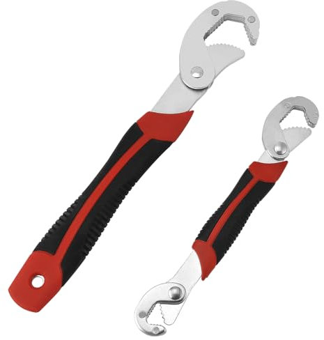 QWORK® 2 Piezas Llave Inglesa Universal, Ajuste Automático 22-32 mm/6-22 mm, Llaves Inglesas Multifunción con Mangos Cómodos