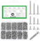 1600 Pcs M2 Screws for Wood Screws Assortment, Self Tapping Screws, Small Self-tapping Screws, Assorted Screws Set, Mixed Cross Flat Head Screws for Drywall Chipboard Decking Screws(Silver)