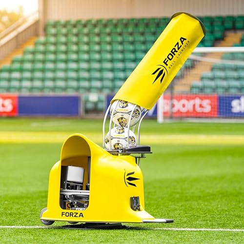 FORZA The Ball Launcher - Machine à Lancer de Ballons de Football | Vélocité et Rotation Réglables avec Batterie Rechargeable | Clubs et Entraîneurs