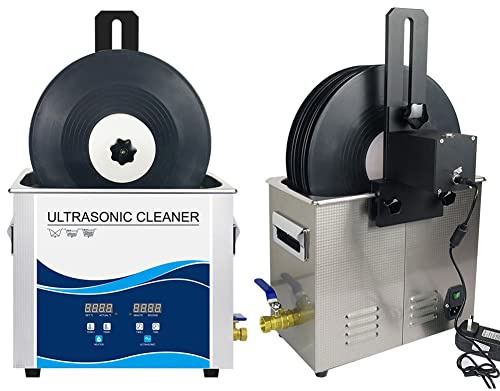Ultraljud vinylskivrengörare 300 W uppvärmt rengöringssystem med justerbar temperatur och Degas, inkluderar lyftfäste