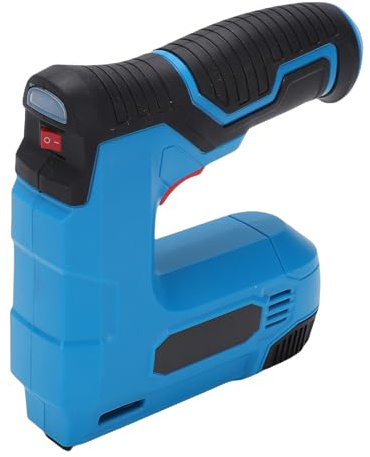 Bewinner Kit de Grapadora Brad Nailer Inalámbrica, Juego de Pistola de Clavos Eléctrica 2 en 1 con Batería Recargable de Iones de Litio, Incluye Clavos y Grapas para Carpintería y Proyectos Domésticos