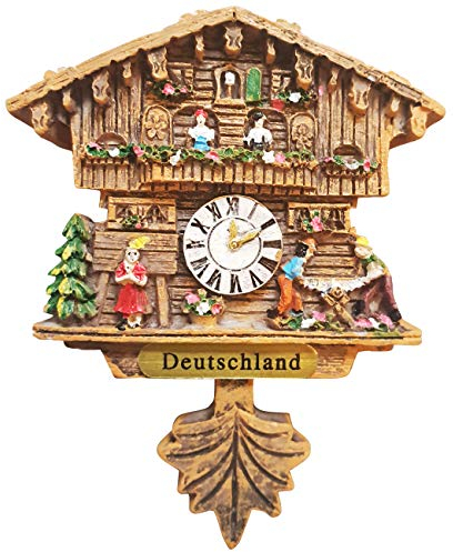 Kuckucksuhr Magnet Polyresin Kühlschrank Handmade Braun - Deutschland