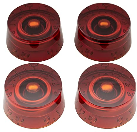 Musiclily Pro Metrische Gitarre Knöpfe Potiknöpfe Speed Knobs für Epiphone Les Paul Style E-Gitarre Bass, Amber(4er Set)