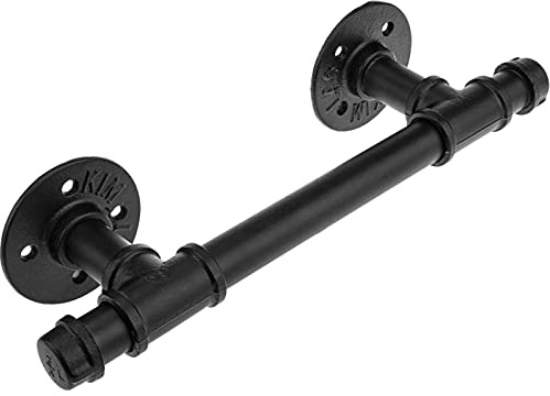PrimeMatik - Barra di Supporto da 370 mm. Porta Asciugamani a Barra Industriale e Vintage