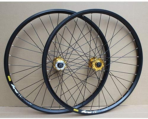 LSRRYD 24 Zoll BMX Felge Fahrradradsatz Scheibenbremse Fahrrad-Rad 32H Für 8-10-Gang-Kassettenschwungrad Abgedichtete Lagernaben QR (Color : B-Black, Size : 24inch)