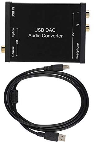 USB-ljudljudkort, GV-023 USB DAC-ljudkonverterare Koaxial/Optisk/Stereoutgång USB-ljudkortadapter Digital Till Analog