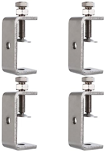 4 Stück C Klemme 65mm Trägerklemme Edelstahl 304 Kleine C Klemme klemmschraube Einstellbereich 37-62mm Edelstahl-Schweißklemme für Schweißen, Werkzeug, Heimwerken, Holzbearbeitung