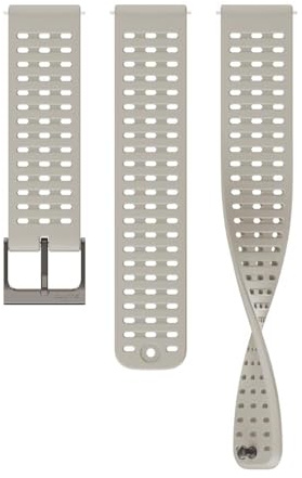 SUUNTO 22 ATH2 Silikon Armband Kompatibel Race, Vertical, 9 Peak Pro, 9 Peak, 5 Peak, Watch Strap Weiches Silikon Ersatzband 22mm Sand Gray S+M