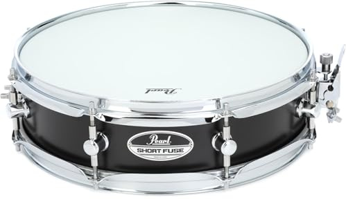 Pearl Short Fuse Drum 13x3.5 Black Steel Piccolo Snare (SFS1335B)