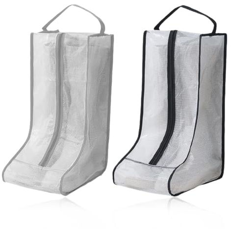LEEQ 2pcs Stiefel Aufbewahrungstasche - Tragbare Stiefeltasche mit Griff Staubdicht und Wasserdicht Stiefel Garage Reise-Schuhtasche Shoes Bag für Zuhause, Reisen