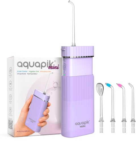 Aquapik Mini bärbar 200 ml tandspolare med USB Type-C uppladdningsbar teleskopisk tank, 3 lägen IPX8 vattentätt tryck, lätt att bära perfekt för resor och kontor, djuprengöring.