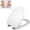 Wttfc Klobrille Mit Absenkautomatik, Wc-Sitz Quick-Release-Funktion,Pp-Material Toilettendeckel,Wc Brille D Form,Bruchsicher - Abnehmbar - Kein Knallen – Weiß,8015 Small U