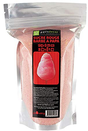 Sucre barbe à papa Cerise 400 g