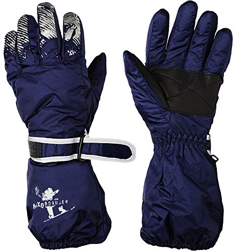 alles-meine.de GmbH Fingerhandschuhe/Handschuhe - Farbe & Größenwahl - Größe - Erwachsene Gr. 6 - mit langem Schaft - dunkel blau - LEICHT anzuziehen ! mit Daumen wasserdicht..