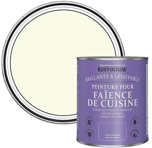 Rust-Oleum Beige Water-Resistant Kitchen Tile Paint in Gloss Finish - Shortbread 750ml