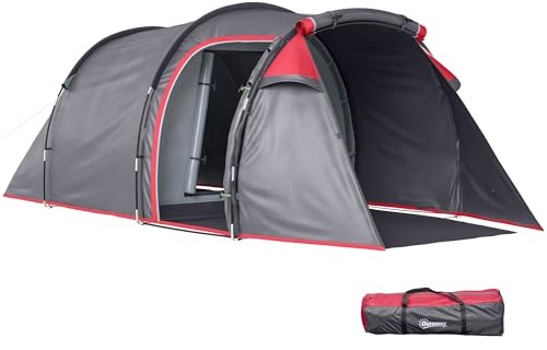 Outsunny Tente de Camping Familiale 2-3 per. 4,26x2,06x1,54m Girs Foncé