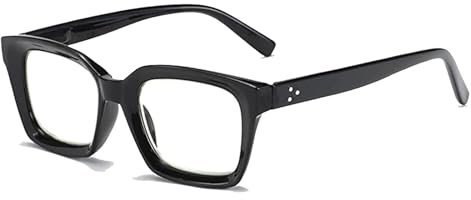 Hubeye Großem Lesebrille für Damen Herren Modisch Quadratische Rahmen Anti-Blaulicht Brillen Lesehilfe 2.50