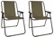2 Stück Campingstuhl Faltstuhl Stoff Oxfort Camping Klappstuhl Anglerstuhl Regiestuhl Angelstuhl Metall B 57 x T 48 x H 85 cm, Farben:Olivegrün