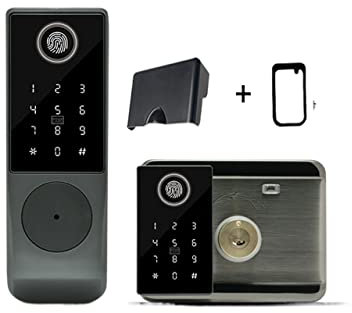 cerradura inteligente, TUYA WIFI huella dactilar tarjeta magnética contraseña clave desbloqueo remoto patio apartamento exterior impermeable cerradura de puerta inteligente con sensor sensible, sensac