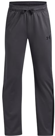 Under Armour Bambino Brawler 3.0 Tapered Pant, Pantaloni Sportivi Lunghi Morbidi e Comodi, Pantaloni Tuta con Tasche e Gamba Affusolata per Allenamento e Abbigliamento Casual,Castlerock/Black,YMD