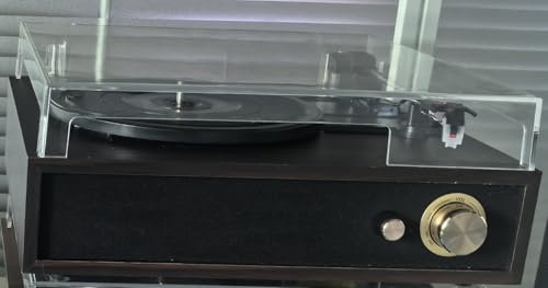 FYDEE Plattenspieler, mit USB-Wiedergabe und -Aufnahme, Bidirektionalem Bluetooth, 3-Gang-Umschaltung (33/45/78 U/min), Eingebauten Stereo-Lautsprechern und RCA-Ausgang - Ebenholz