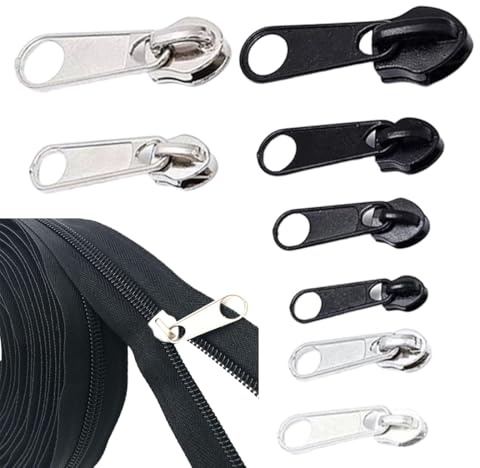JYNVO 8Pcs Reißverschluss-zipper Schieber Ersatz (4 Größen: #3/5/8/10) | Universal für Universal Reißverschluss,Kleidung,Bettzug, Gepäck