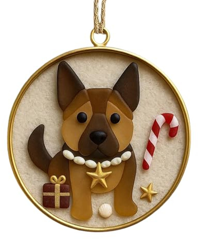Renchey Navideños Perros 2D Acrílico | Patrón Bulldog Dachshund para De Árbol De Navidad,Colgante Navideño para Ventana Puerta Pared Espejo Retrovisor Decoración Amantes Perros