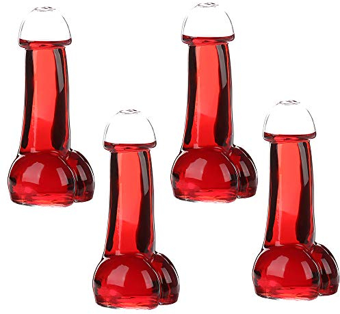 Wyi Lot de 4 verres transparents sexy pour vin, bière, cocktail, whisky transparents pour décoration de bar