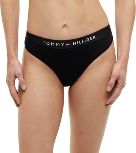 Tommy Hilfiger Tanga para Mujer String, Negro (Black), S