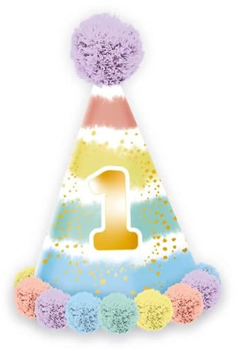 amscan Partyhut 1. Geburtstag Regenbogen