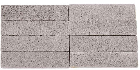 Peowuieu Lot de 8 pierres ponces pour nettoyer la pierre ponce - Grise - Nettoyant pour enlever l'anneau des toilettes - Sel - Salle de bain - Maison - Cuisine - Piscine