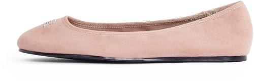 Tommy Hilfiger Damen Th Hardware Suede Fw0fw08655 Ballerinas, Beige Claystone, 39 EU