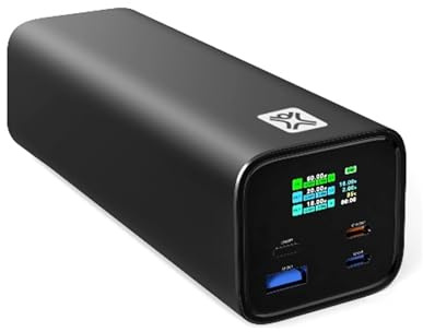 XtremeMac X-Power Max Powerbank 140W, 27.000mAh - USB-C PD 3.1 Schnellladefunktion, Ideal für MacBook Pro, iPad, Laptop & Smartphone, mit Display und 3 Ausgängen