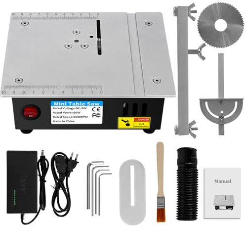 Mini sierra de escritorio eléctrica de sierra de mesa de mesa multifuncional para tala de bricolaje EU