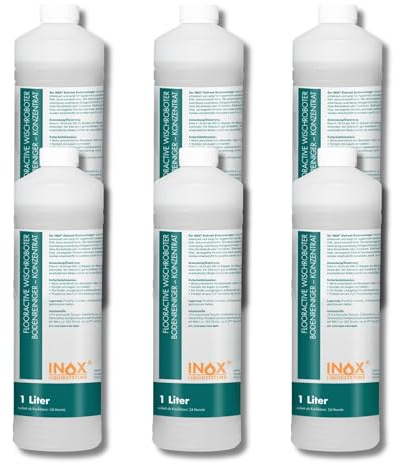 INOX FloorActive Nettoyant concentré pour robot nettoyeur 6 x 1 l – Nettoyage pour robot nettoyeur et robot aspirateur – Nettoyant pour sol sans traces avec parfum frais – Nettoyant pour robot
