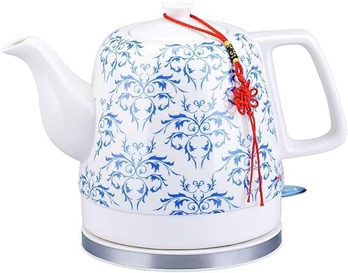 Tea Ceramica Cordless Bolli | Kettle Elettrico | 1.2 Litri | Protezione da Chiusura e secca a ebollizione Automatica | 1200W Fast (Colore: Blu) Presente