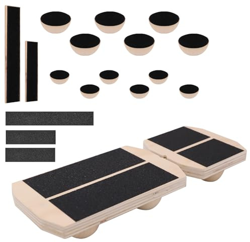 Tabla de Equilibrio de Una Pierna, Entrenador de Tobillo y Pie de Madera, Tabla de Equilibrio de Tobillo, Tabla de Entrenamiento para el Pie para Estiramiento de Tobillo, Corrección de Postura