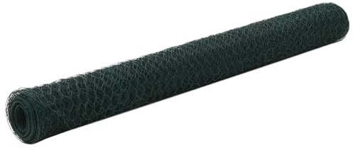 Recinzione di filo di pollo in acciaio con rivestimento in PVC 25 x 1,2 m verde Hardware Panno per pollo Recinzione metallica saldata per gabbia per uccelli Recinzione Gopher Wire Rete per coniglio