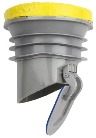 Serenophile Guarnizione a flangia per WC con valvola di ritegno anti-riflusso, gomma spessa e guarnizione in plastica per installazione WC a prova di perdite, 125 x 125 x 80 mm