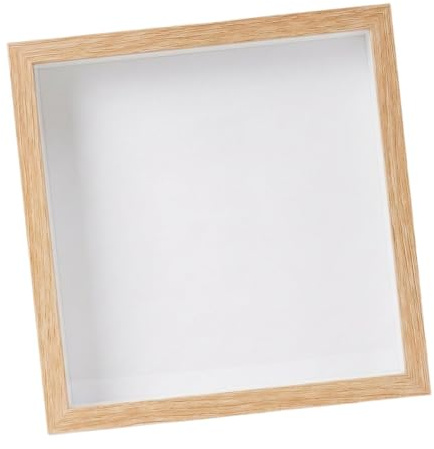 UBJQWQXM Marco de Exhibición Caja de Sombra para Almacenamiento de Fotos Archivo de Viaje Creativo con Ranura de Madera Práctica Adecuado para Fiesta Boda, 20x20cm