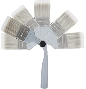 ROLLINGDOG Pinceau de Peinture de 6,3 cm avec Long Manche réglable pour Mur d'escalier, Plafond, découpe dans la Peinture