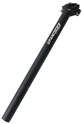 UPANBIKE Fahrradsattelstütze aus Aluminiumlegierung, Länge 400 mm, Durchmesser 30,9 mm (schwarz)