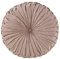 Intelligent Design Loretta Meditationskissen, rund, Chenille, weiche Farbe und natürlicher Glanz, getuftet mit eleganten Plissee-Details, Durchmesser 55,9 x 15,2 cm, Rouge