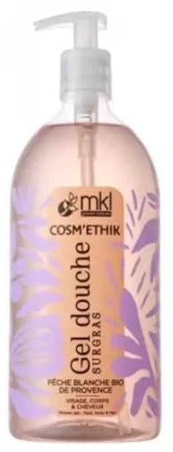 MKL Green Nature Cosm'Ethik Gel Douche Surgras Pêche Blanche Bio de Provence 1 L