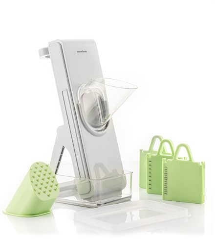 InnovaGoods® Mandolina da cucina, Tritatutto pieghevole 5 in 1, Tritatutto da cucina, Tritatutto manuale multifunzionale, Tritatutto-Mandolino-Grattugia.